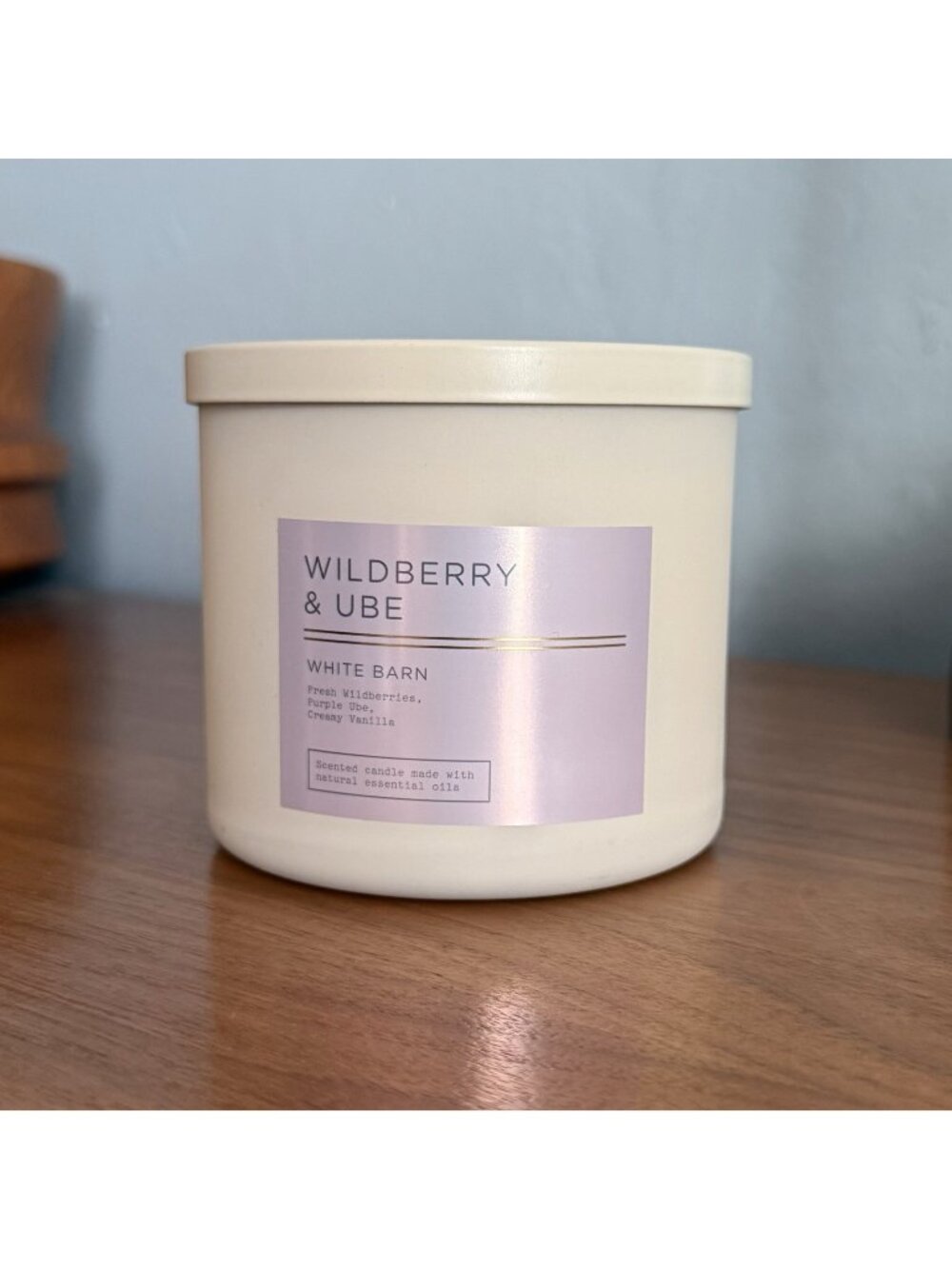 Bath & Body Works White Barn Wildberry & Ube 3-Wick Candle 14.5 oz